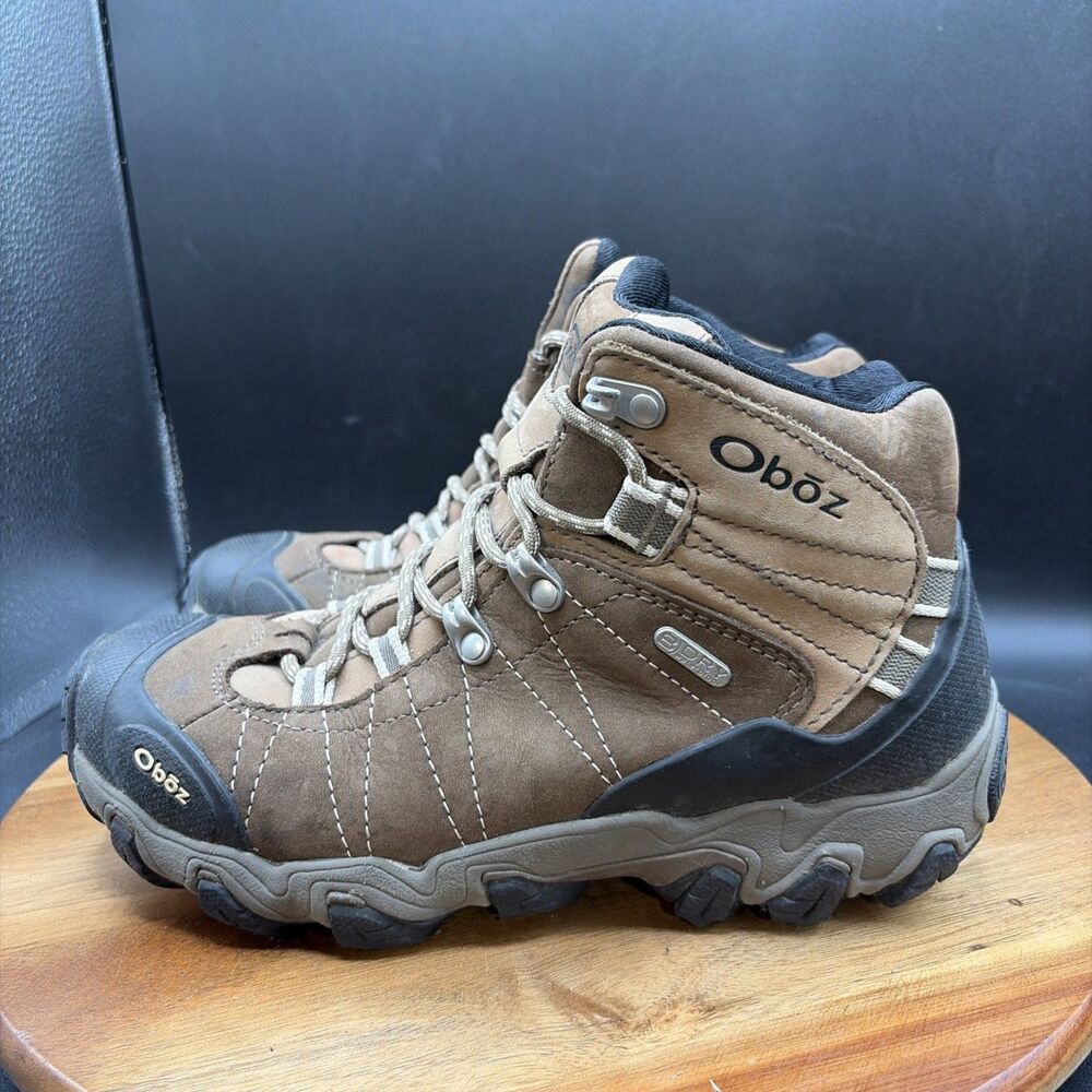Oboz Bridger Mid Womens Size 7 Trail Hiking Boots Waterproof Walnut